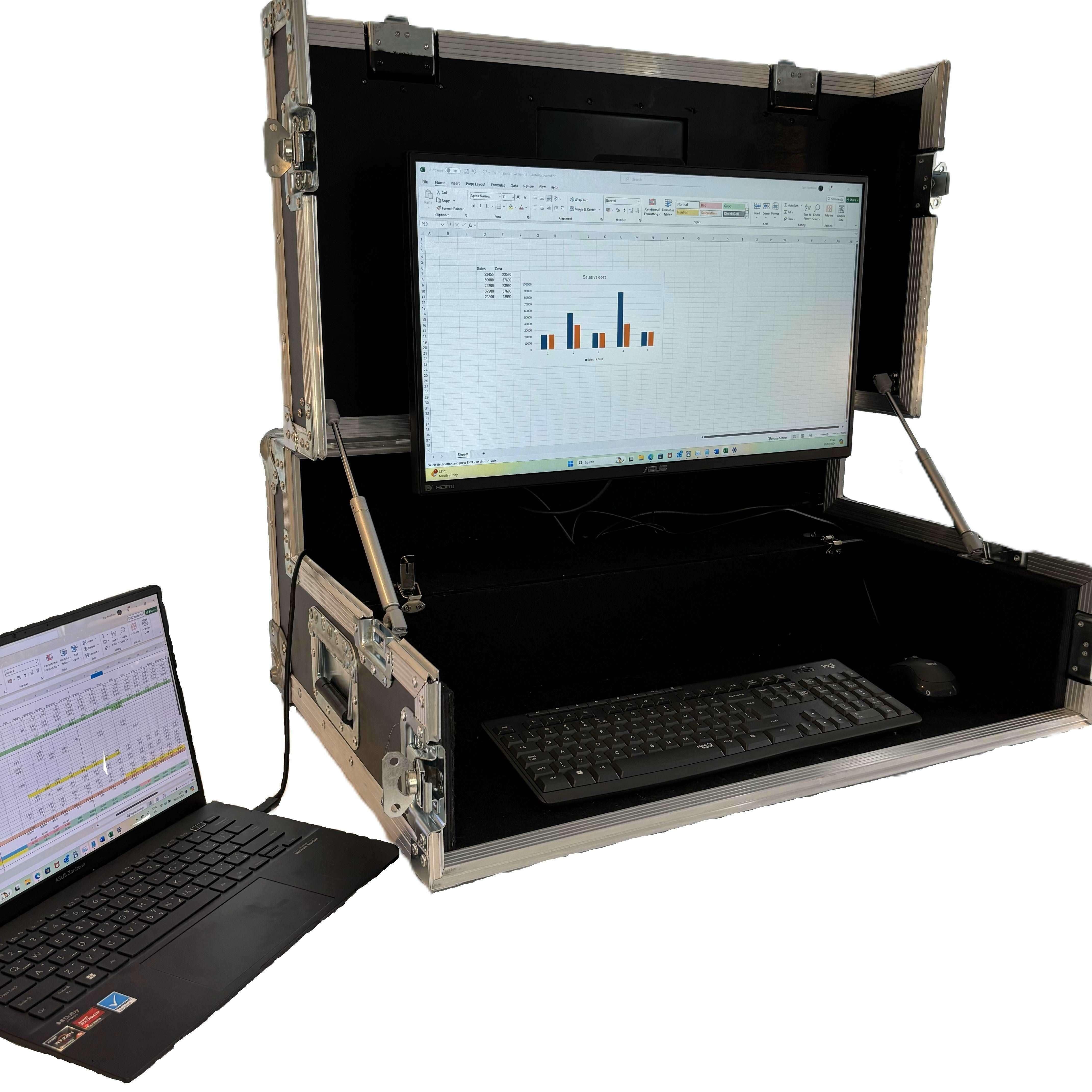 Work Station - Single 27" Screen (adjustable hight) - In-room Gulf LLC
